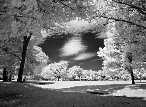 photographies infrarouges numériques en noir et blanc