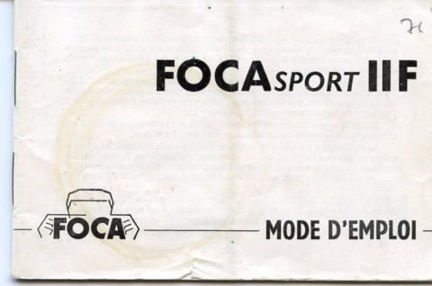 notice Foca sport IIf